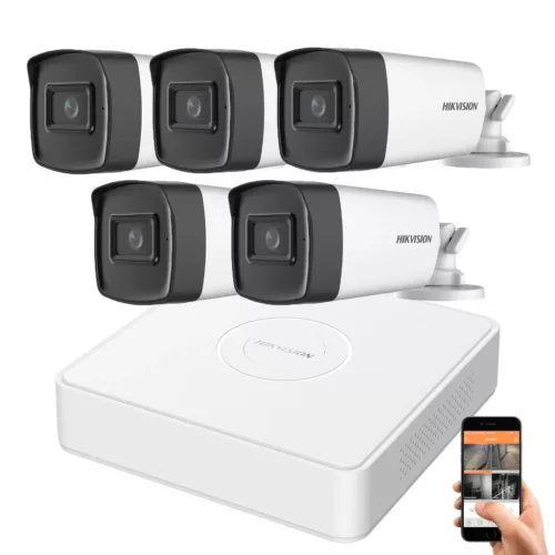 Hikvision 5 Megapixel 5‑Kanal‑Röhrenkamerasystem mit 40 m Sichtweite
