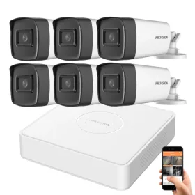 Hikvision 5 Megapixel 6-Kamera-System mit 80 m Nachtsicht