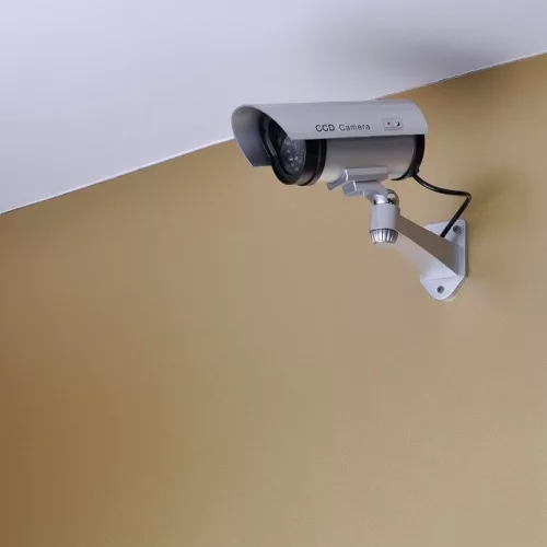 CA-11 Dummy-Kamera mit blinkender LED, silberfarben