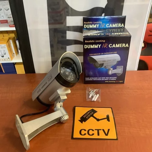 CA-11 Dummy-Kamera mit blinkender LED, silberfarben