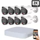 Dahua IP-Kamerasystem mit 8 Außenkameras, 4 MP, Farbnachtsicht