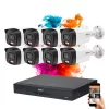 Dahua 8-fach IP-Überwachungskamera-System 4MP mit Farbnachtsicht