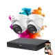 Dahua 2-Dome-IP-Überwachungskamera-System 4MP mit Farbnachtbild