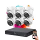 Dahua 6 Dome IP Überwachungskamera-System 4MP mit Farbnachtsicht