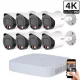 Dahua 8 Außenkameras IP-Kameraset 8MP mit Farbnachtsicht