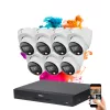 Dahua 7 Dome IP Überwachungskamera-System 8MP mit Farbnachtsicht