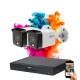 Dahua IP-Kamera-System mit 2 Sicherheitskameras, 8 MP, Farbnachtsicht