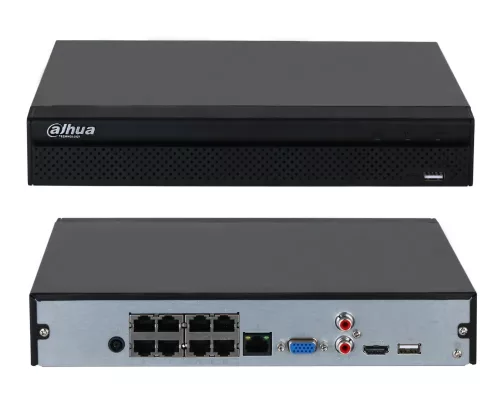 Dahua IP-Kamera-System mit 5 Sicherheitskameras, 8 MP, Farbnachtsicht