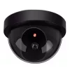 Schwarze Dome-Attrappekamera mit integriertem roten LED-Licht