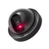 Schwarze Dome-Attrappekamera mit integriertem roten LED-Licht