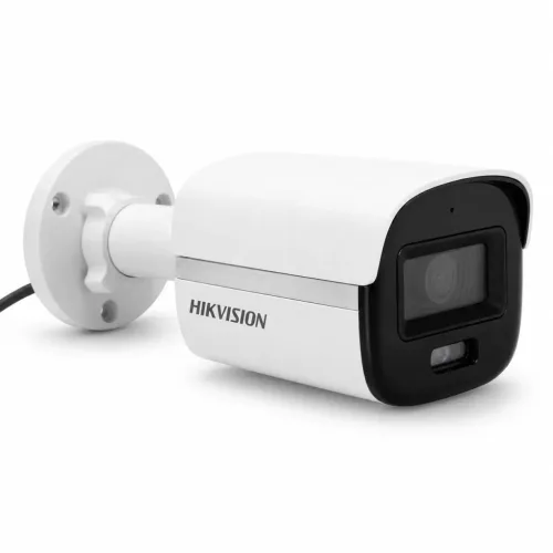 Hikvision DS-2CE10KF0T-LFS ColorVu Sicherheitskamera mit Farbnachtsicht (5 MP, Outdoor, Hybrid-LED, 2,8 mm, IP67, Mikrofon)
