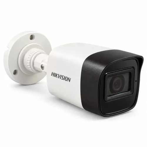 Hikvision DS-2CE16H0T-ITPFS analoge Sicherheitskamera (5 MP, 2,8 mm, Außenbereich, Smart IR 25 m, IP67, Mikrofon)