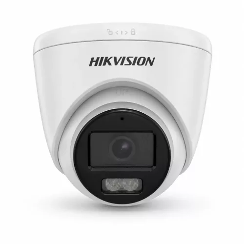 Hikvision DS-2CE72KF0T-LFS ColorVu Dome Überwachungskamera mit Farbnachtsicht (5 MP, Outdoor, Hybrid-LED, 2,8 mm, IP67, Mikrofon)