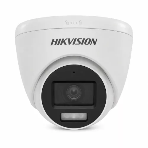 Hikvision DS-2CE78K0T-LFS Sicherheitskamera mit Farbnachtsicht (5 MP, 2,8 mm, Außenbereich, Hybrid-LED, IR 40 m, WL 20 m, IP67, Mikrofon)