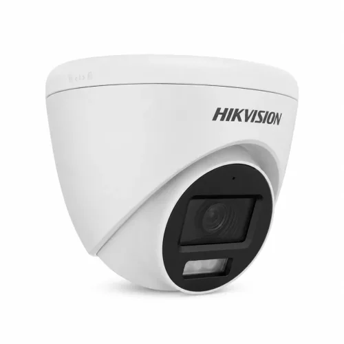 Hikvision DS-2CE78K0T-LFS Sicherheitskamera mit Farbnachtsicht (5 MP, 2,8 mm, Außenbereich, Hybrid-LED, IR 40 m, WL 20 m, IP67, Mikrofon)