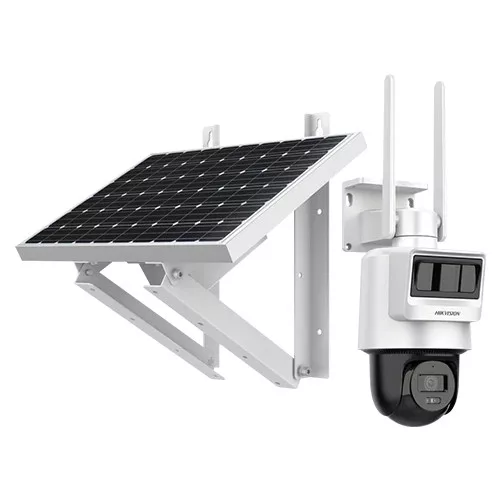 Hikvision DS-2DE2C400IWG-K/4G/C05S10 4MP schwenkbare 4G SIM Sicherheitskamera + Solarladegerät