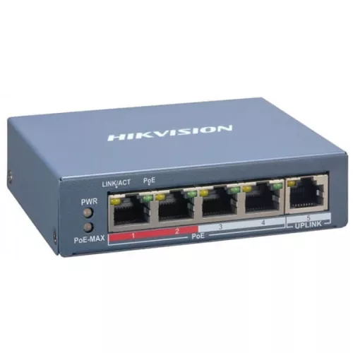 Hikvision PoE Switch - DS-3E0105P-E/M 4-Port 100 Mbps 35W