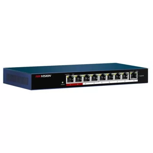 Hikvision Switch PoE - DS-3E0109P-E/M 8-Port 100 Mbps, 58 W, 1 Uplink-Port, L2