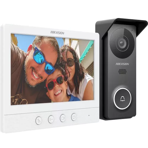 Hikvision DS-KIS213(B) Videó Kaputelefon szett 7 colos monitorral, HD kültéri egységgel