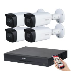 Dahua 4-Kamera 5 MP Kamerasystem-Set mit 80 m Nachtsicht