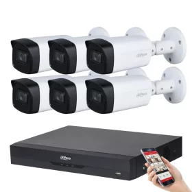   Dahua 6-Kamera 5MP Überwachungssystem-Set mit 80 m Nachtsicht