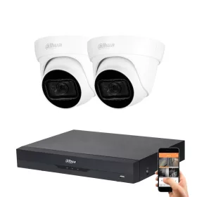   Dahua 2-Dome-Kamera 8MP 4K Kamerasystem-Set mit 30 m Nachtsicht