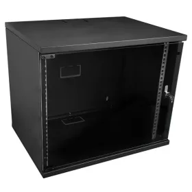   S-Link Rackschrank - 9U 19" Wandmontage (450 x 530 x 400 mm, Flatpack, grau)