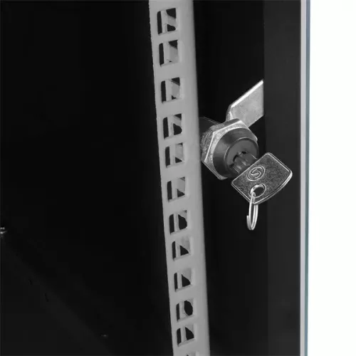 S-Link Rackschrank - 9U 19" Wandmontage (450 x 530 x 400 mm, Flatpack, grau)