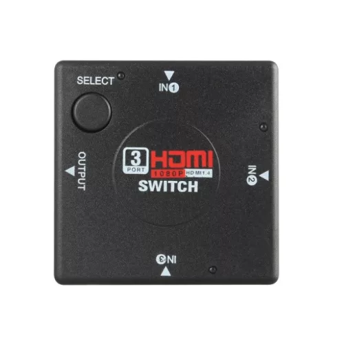 HDMI Switch Verteiler mit 3 Eingängen und 1 Ausgang