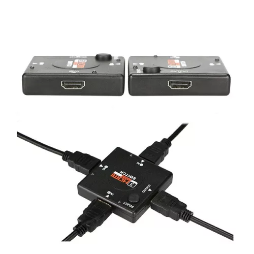 HDMI Switch Verteiler mit 3 Eingängen und 1 Ausgang