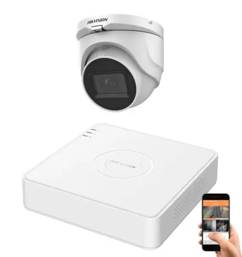 Hikvision 5 Megapixel 1-Dome-Kamera-System mit 30 m Nachtsicht
