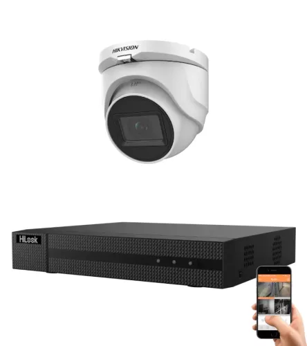 Hikvision HiLook 5 Megapixel 1-Dome-Kamera-Set mit 30 m Nachtsicht