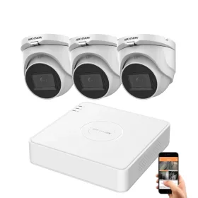   Hikvision 5 Megapixel 3-Dome-Kamera-System mit 30 m Nachtsicht