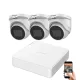 Hikvision 5 Megapixel 3-Dome-Kamera-System mit 30 m Nachtsicht