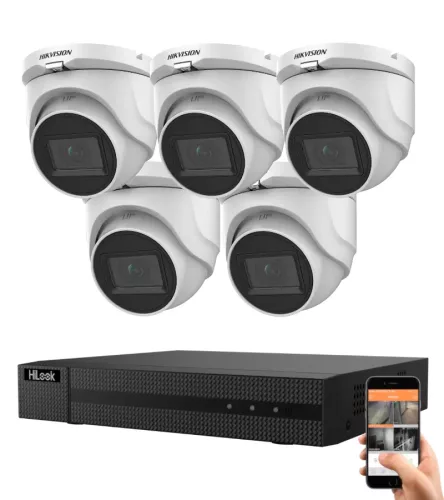Hikvision HiLook 5 Megapixel 5-Dome-Kamera-System mit 30 m Nachtsicht