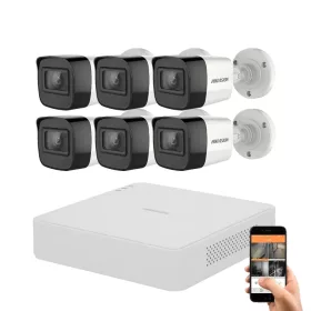   Hikvision 8-Megapixel 6-Kamera Überwachungssystem mit 30 m Nachtsicht
