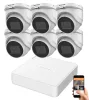 Hikvision 5-Megapixel 6-Dome-Kamera-System mit 30 m Nachtsicht