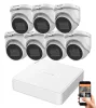 Hikvision 5 Megapixel 7-Dome-Kamera-System mit 30 m Nachtsicht