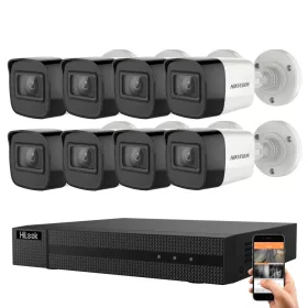   Hikvision HiLook 5 Megapixel 8-Kamera Überwachungssystem mit 30 m Nachtsicht