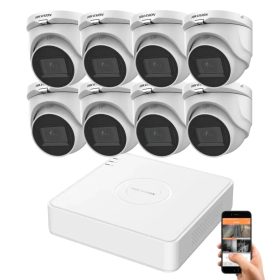   Hikvision 5 Megapixel 8-Dome-Kamera-System mit 30 m Nachtsicht