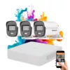 Hikvision ColorVu 3-Kamera Sicherheitskamerasystem mit 5 MP und farbiger Nachtsicht