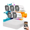 Hikvision ColorVu 5-Kamera Sicherheitskamerasystem 5MP mit farbigem Nachtsichtbild
