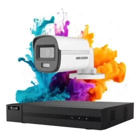   Hikvision HiLook ColorVu 1-Kamera Sicherheitskamerasystem 5MP mit farbiger Nachtsicht