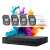 Hikvision HiLook ColorVu 4-Kamera Sicherheitskamerasystem 5MP mit farbiger Nachtsicht
