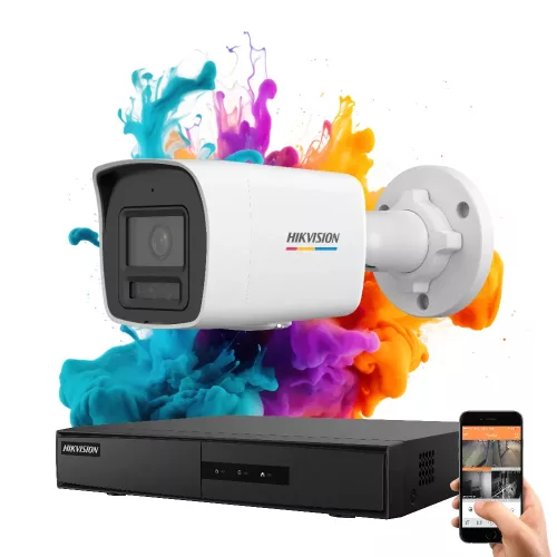 Hikvision ColorVu 1-Kamera IP-Kamerasystem mit 6 MP und farbiger Nachtsicht
