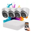 Hikvision ColorVu 4-Kamera Sicherheits-Dome-Kamerasystem 5MP mit farbiger Nachtsicht