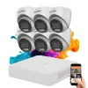 Hikvision ColorVu 6-Kamera Sicherheits-Dome-Kamerasystem 5 MP mit Farbnachtsicht