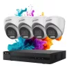 Hikvision HiLook ColorVu 4-Kamera-Dome-Überwachungssystem 5 MP mit farbiger Nachtsicht