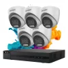 Hikvision HiLook ColorVu 5-Kamera Sicherheits-Dome-Kamerasystem 5MP mit farbiger Nachtsicht