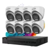 Hikvision HiLook ColorVu 8-Kanal Sicherheits-Dome-Kamerasystem 5MP mit Farbnachtsicht